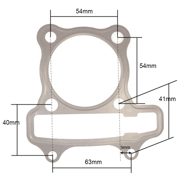 Kit Juntas Cabeça + Cilindro (Ø 52.4mm), GY6 125, 152QMI