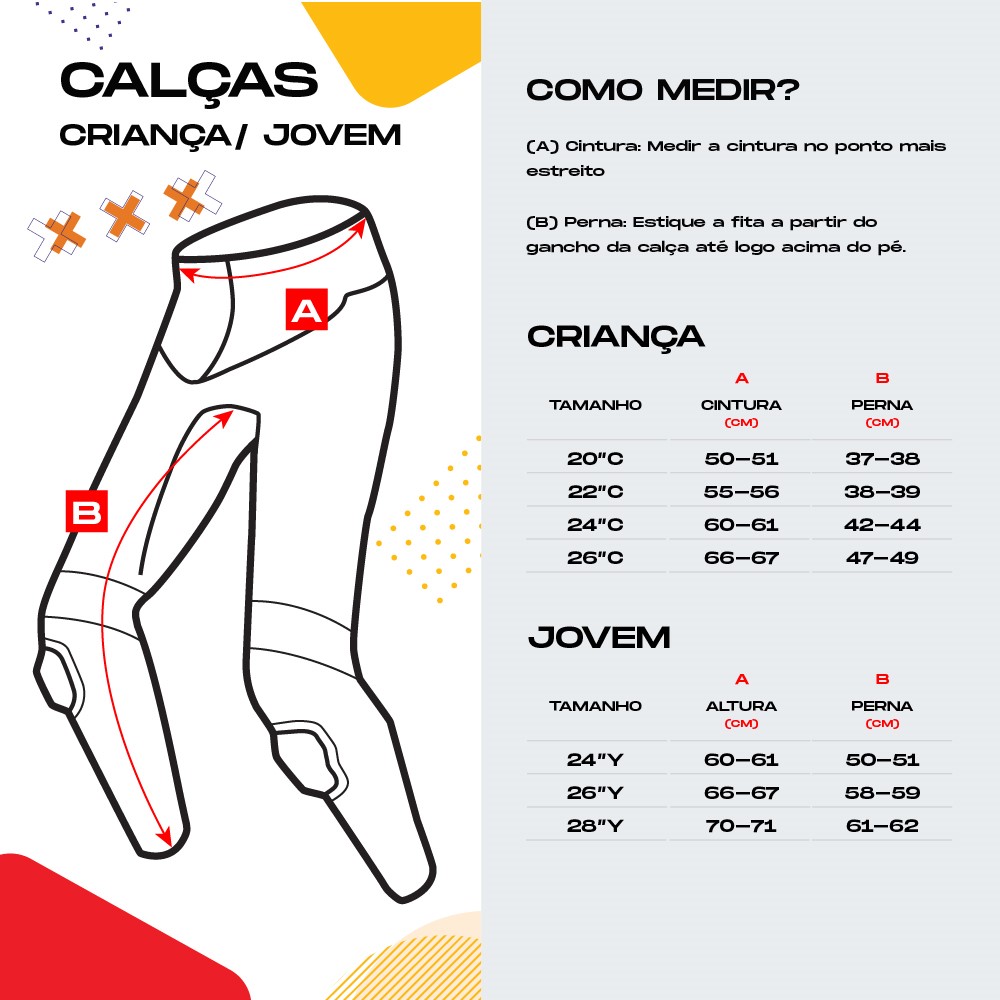 Calça Criança - 24&quot;Y (3-4 anos), Laranja - TOX