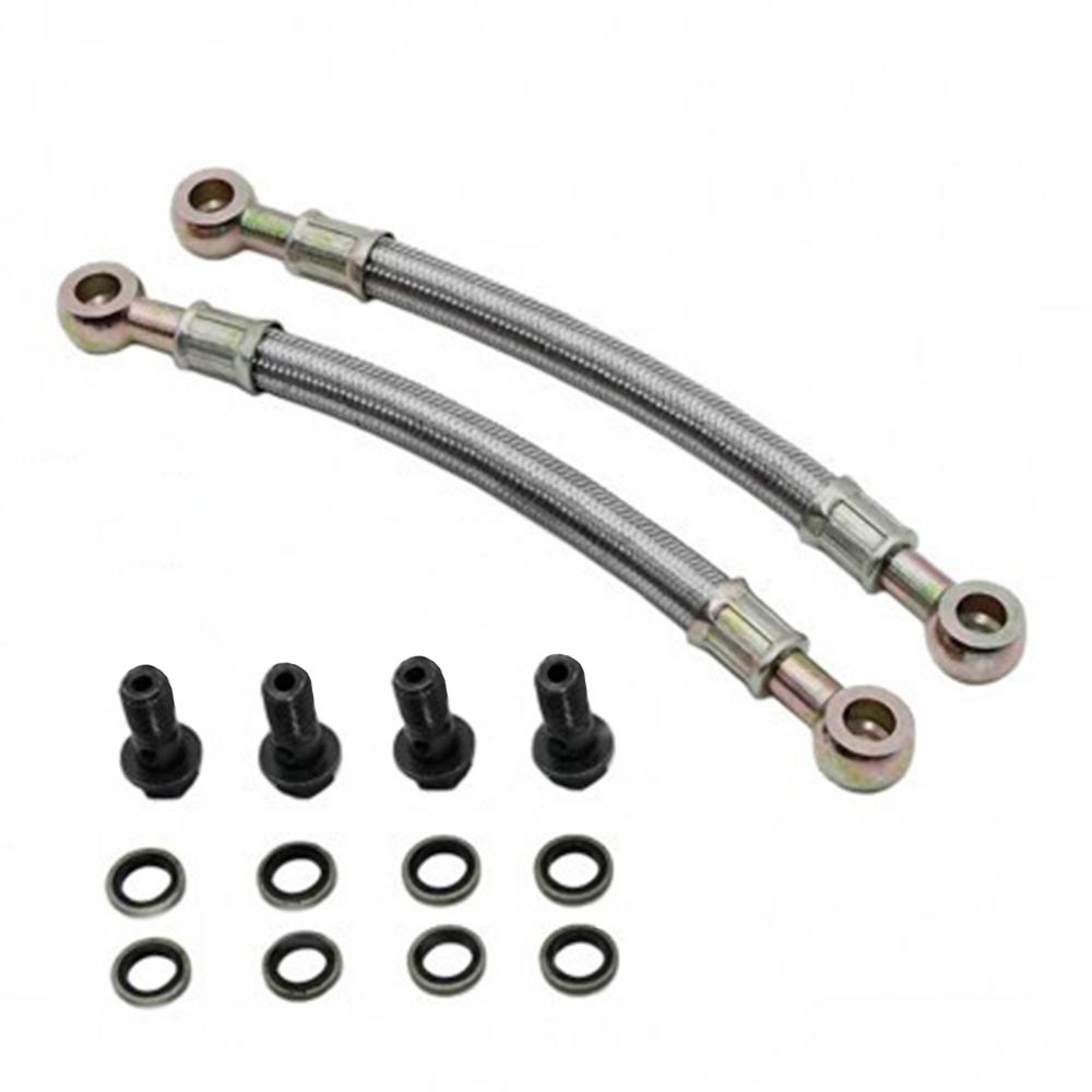 Kit - Tubos do Radiador de Oleo 180mm M8/M8  - Universal
