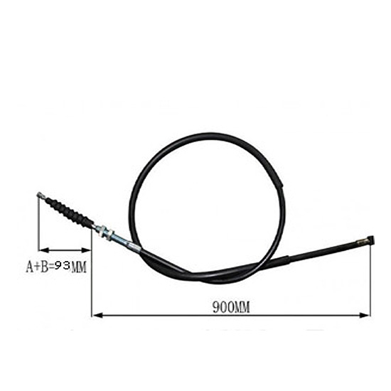 Cabo de Embraiagem,  L=900 A+B=93mm - YCF (SM 190) / Pitbike