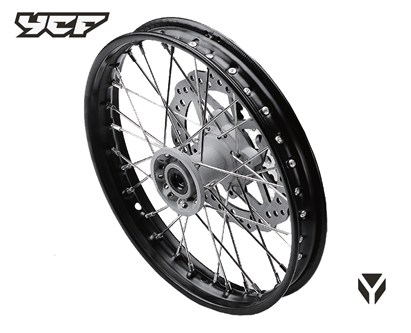 Jante Frente (Reforçada, 14&quot;, eixo 15, 5 pontos de fixaçao), YCF / Pitbike
