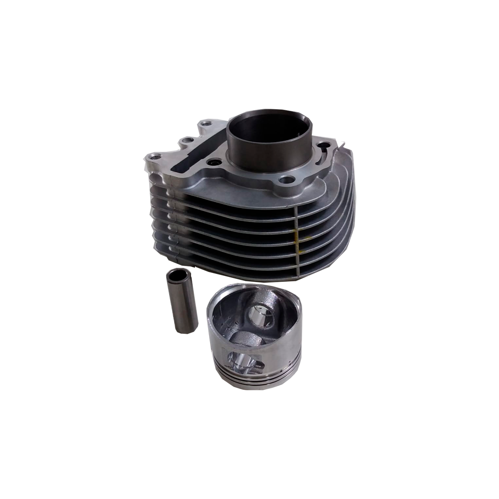 Kit - Cilindro (125cc / 52.4mm cav 15mm) + piston (c/ Rasgos p/ valvulas), GY6 125, 152QMI