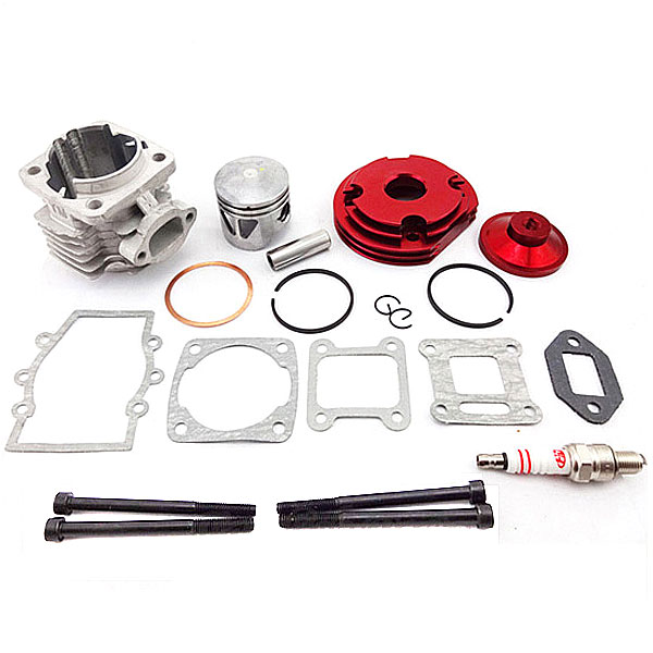 Kit RACING (Cilindro c/ Culassa CNC + piston), minimoto 49 (vermelho)