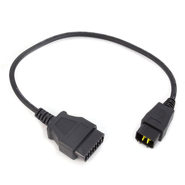 Cabo Adaptador DELPHI 6-PIN p/ OBD2 12-PIN (3 pinos) - UNIVERSAL