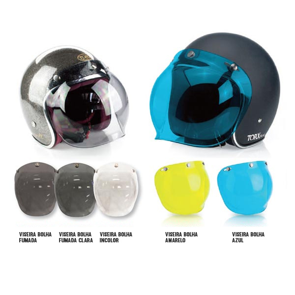 Viseira &quot;Bolha&quot; P/ CAPACETE / UNIVERSAL