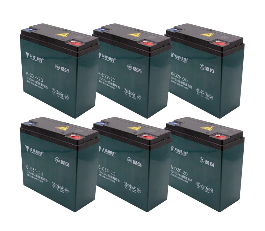Pack de baterias Chumbo (6 und) 72V - (12v/20ah 6-DZM-20) - Neovolt