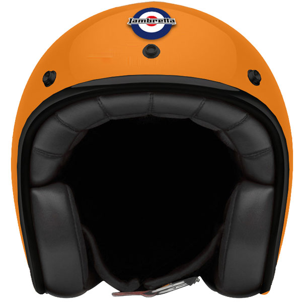 Capacete Aberto em Carbono (LARANJA) LAMBRETTA