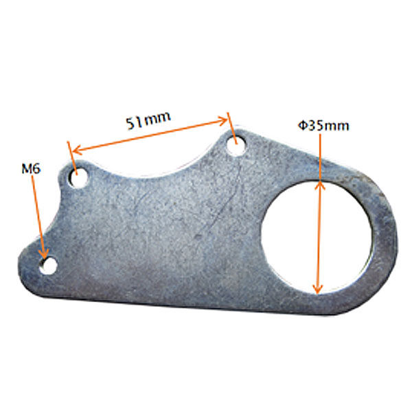 Chapa de Suporte da Pinça de travao traseiro, Tox (VR 50, Mini-Madox 49 QD07/QD06) mini-ATV 49