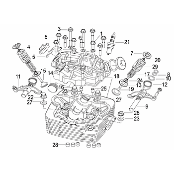 Valvula de escape (15) - 154FMI - KSR MOTO (GRS 125)