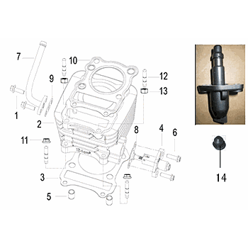 Junta do cilindro (3) - 154FMI - KSR MOTO (GRS 125)