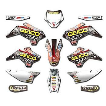 Kit de Autocolantes, Geico YCF (Pilot 2016-2018/ Factory 2016-2018)