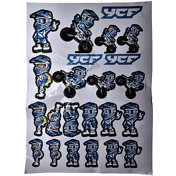 Autocolantes (Folha A4) MASCOTE, YCF / Pitbike