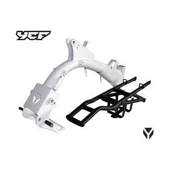 Quadro completo (branco) para mono-braço (Sub-quadro incluido), YCF (START 88) / Pitbike