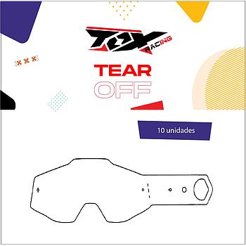 Tear-off 0.3mm p/ oculos Adulto offroad, Tox racing (10 unidades)