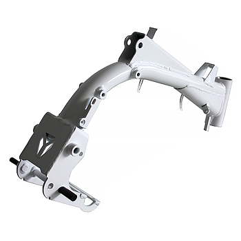 Quadro completo (branco) p/ cantilever (n/ inclui o sub-quadro, YCF (LITE 2020) / Pitbike