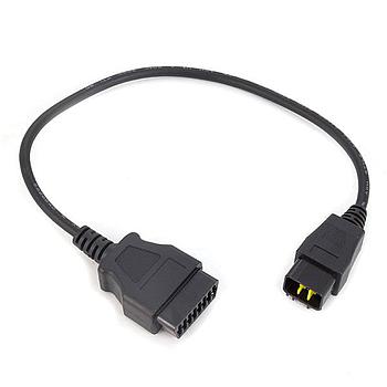 Cabo Adaptador DELPHI 6-PIN p/ OBD2 12-PIN (5 pinos) - UNIVERSAL