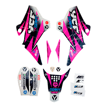 KIT - Autocolantes START F125S (NEON PINK) - YCF (2014) / Pitbike