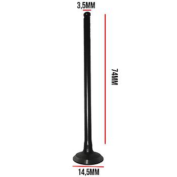 Valvula Admissao 139QMA-A (4V) (14,5x74x3,5)